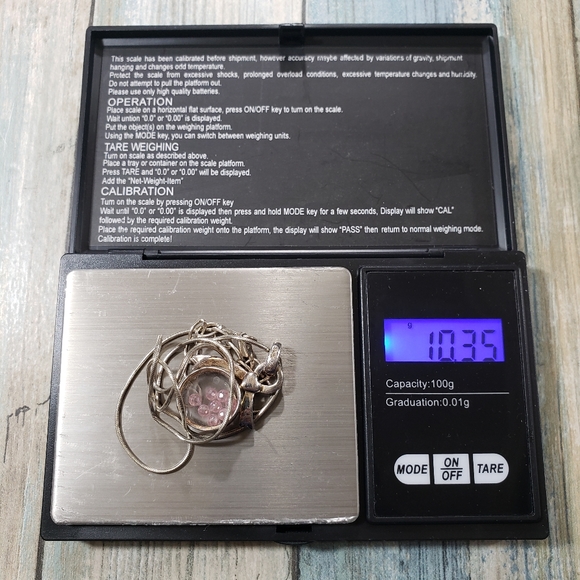 LENOX 925 Bow Floating  Glass Locket - Picture 11 of 12